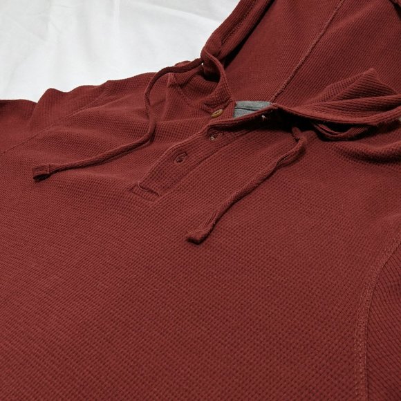 Hooded Thermal Henley Shirt NWOT - Picture 3 of 3